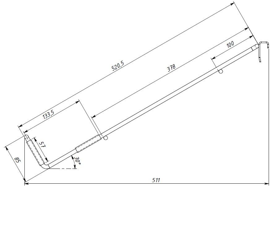 HPF-08-500 \ Держатель на штангу 30х15 универсальный 310х500мм HPF-08-500 \ Держатель на штангу 30х15 универсальный 310х500мм HPF.3015.08-500.V2.CH