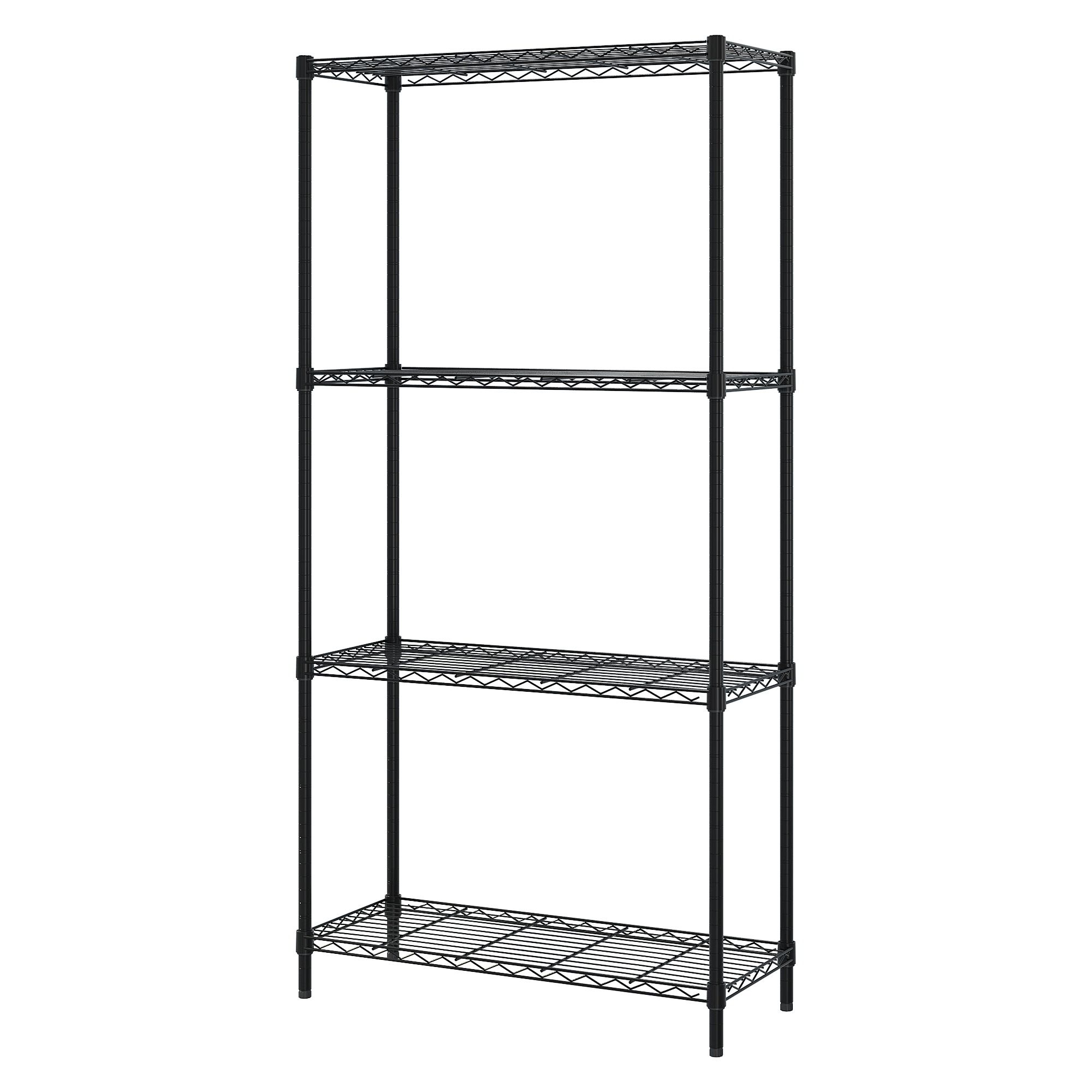 4590180A4E \ Стеллаж сетчатый, 4 полки 4590180A4E \ Стеллаж сетчатый, 4 полки STS.070.BL